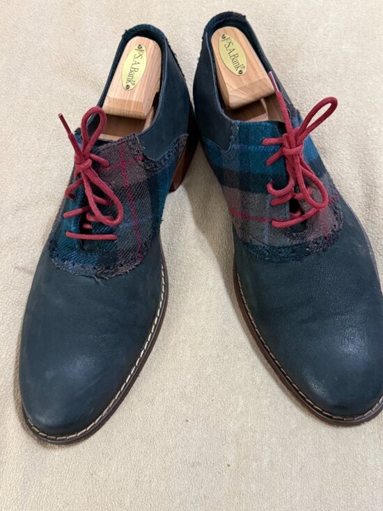 MENS DARK GREEN AND PLAID COLE HAAN SHOES SIZE 12 GREAT CONDITION main image 4